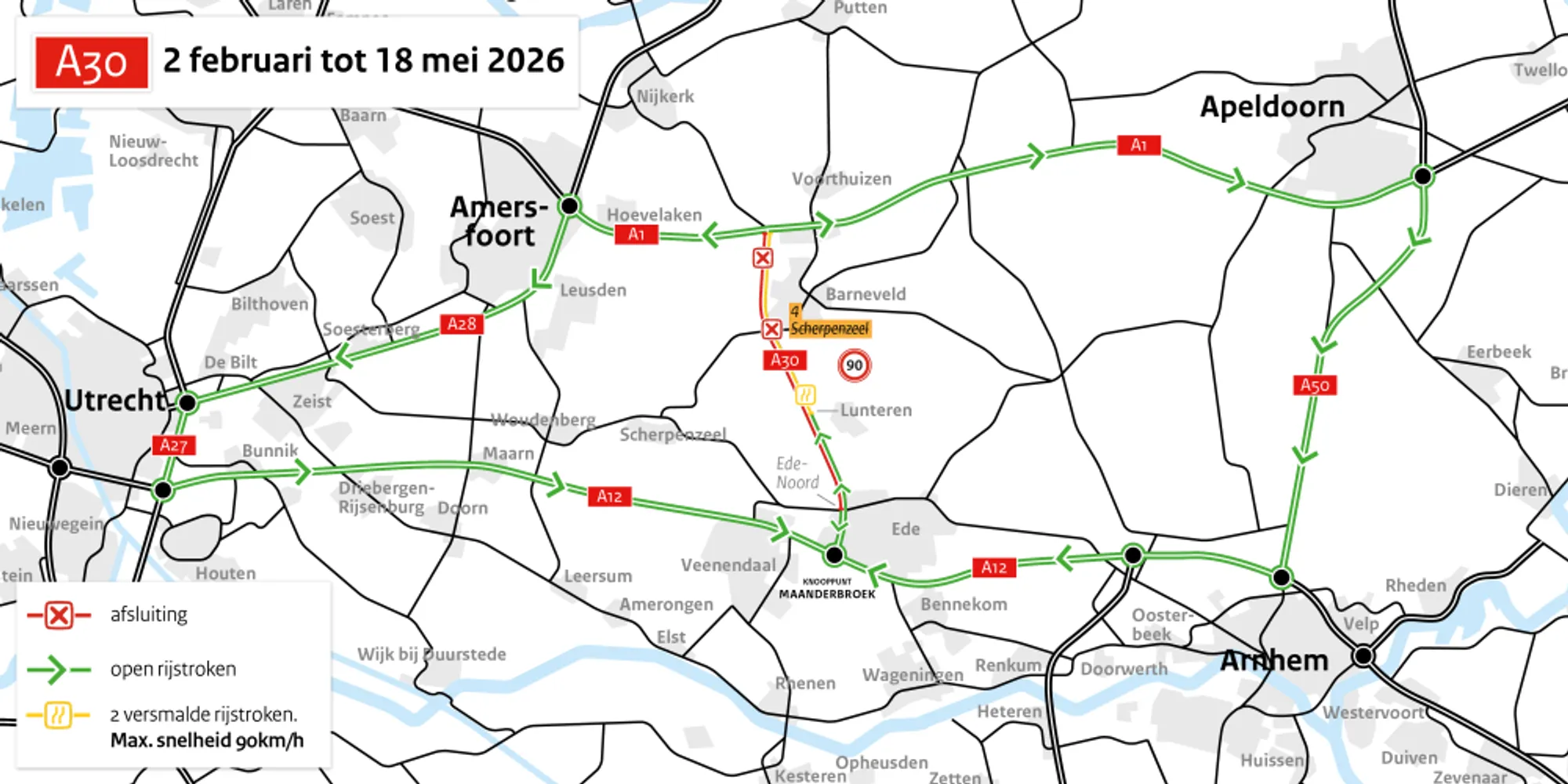 Onderhoud A30 / bereikbaarheid Werkmandejong
